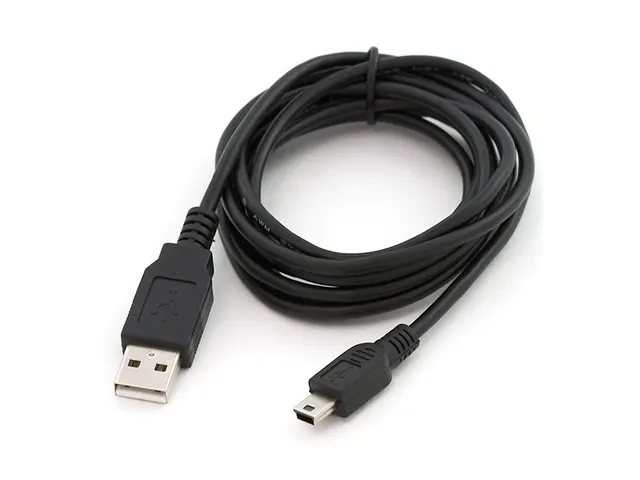USB 2.0 kabel, zwart, USB-A to MiniUSB 5pin, 5m