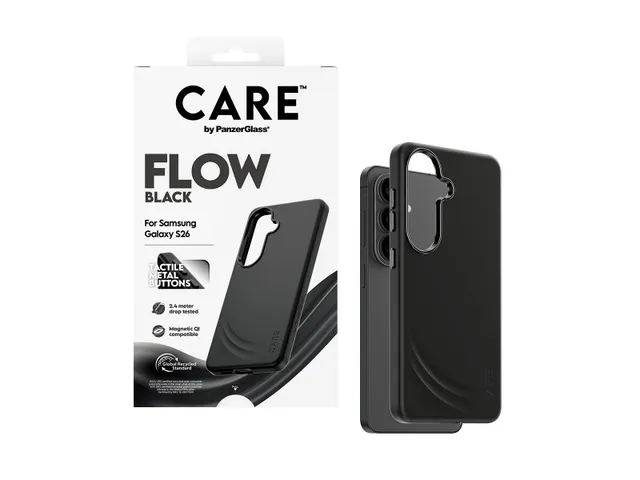 PanzerGlass CARE by Flow Case Black w. Qi Samsung Galaxy S26, Ho