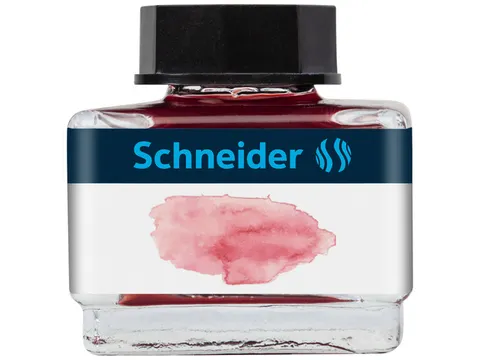 Inktpotje Schneider 15ml pastel Blush rood voor vulpen en rollerball