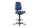 Werkplaatsstoel Kunstleer blauw 570-830mmx460x410-470mm glijders