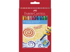 Waskrijt Faber-Castell draaibaar 12 stuks