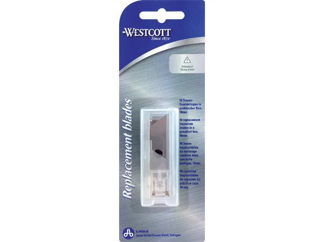 Reservemessen Westcott 18mm voor E-84019 10 stuks
