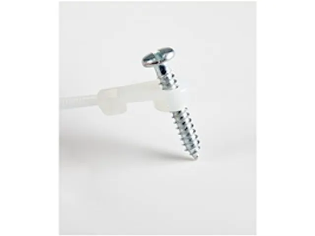 20cm Kabelbinders met montagegat 4mm wit 100 stuks