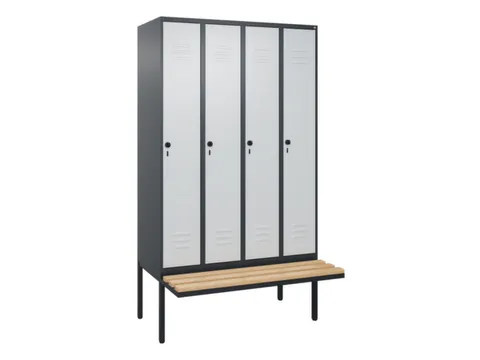 locker voor scheiding van kleding,HxBxD 2120x1200x815mm,4vak