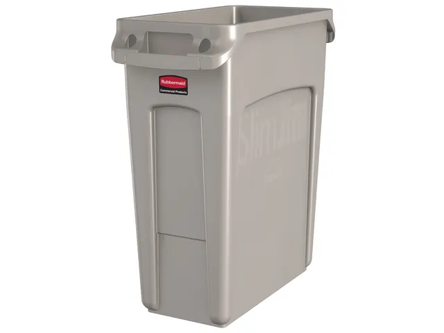 Slim Jim Afvalcontainer Met Luchtsleuven 60 Liter Beige