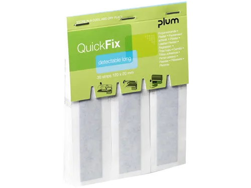 Plum QuickFix pleisterdispenser Navulling 30 Detectie pleisters Blauw
