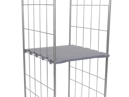 hygiënisch legbord,v. Gaasbox BxD 710x812mm,draagverm. 150kg,HDPE