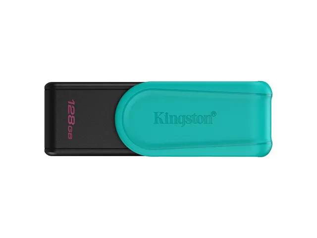 128GB Portable USB 3.2 Gen 1 DataTraveler Exodia S (Black/Turquoise)