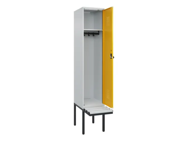 locker met bank,HxBxD 2120x400x815mm,1vak,vak B 400mm,draaigrendel