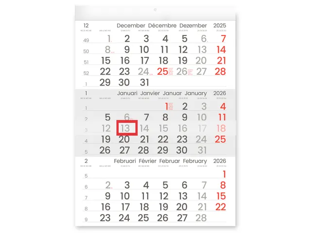3-Maandkalender 2027 INNI Manager compact-formaat