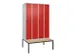 locker voor scheiding van kleding,HxBxD 2120x1200x815mm,4vak