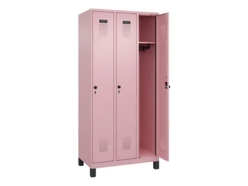 locker,HxBxD 1950x900x500mm,3vak,vak B 300mm,draaigrendel,voeten