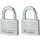 Masterlock Hangslot + Cijferslot 9130EURT Pak van 2 Stuks Zilver