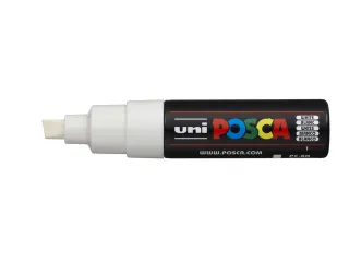 Verfstift Posca PC8K Brede punt 8mm schuin Wit - 1