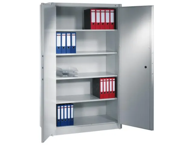 veiligheidskast voor op kantoor,HxBxD 1950x1200x500mm,4niveaus,5 OH