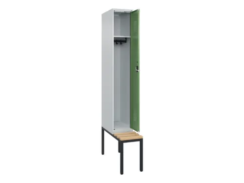 locker met bank,HxBxD 2120x300x815mm,1vak,vak B 300mm,cilinderslot