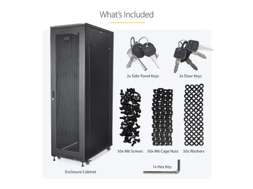 42U 19 Inch Server Rack Kast 91cm Diep 4-Post Patchkast