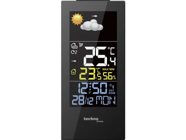 Station météo Technoline WS 6446 85x185x65mm noir 1 capteur extérie