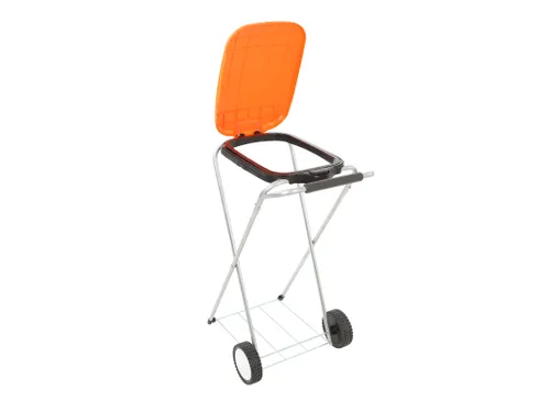 Afvalzakhouder Move & Up Oranje 120 Liter zakken Verrijdbaar
