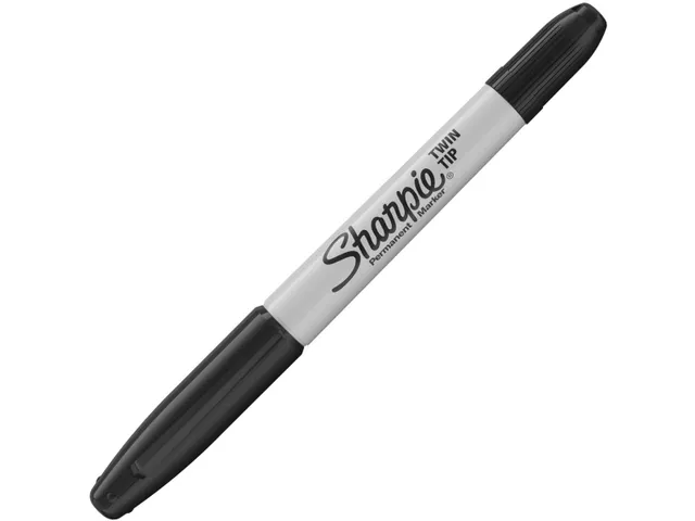 Marqueur Permanente, Twin Tip, Noir
