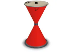 Zandasbak Staalplaat Draaimechaniek Aluminium Rood