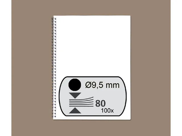 Draadrug GBC 9.5mm 34-rings A4 zwart 100stuks