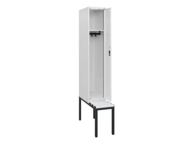 locker met bank,HxBxD 1950x300x815mm,1vak,vak B 300mm,cilinderslot
