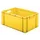 Euronorm-stapelbak 51l 270x600x400mm Wanden/bodem Gesloten Geel