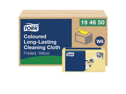 Reiningingsdoek Tork Long Lasting W8 multifunctioneel geel 194650