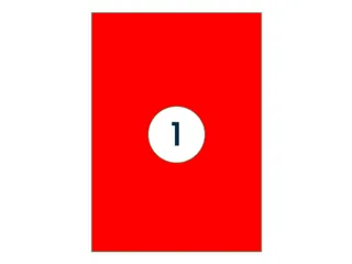 Etiket 210x297mm Fluor Rood 100 Vel - 2
