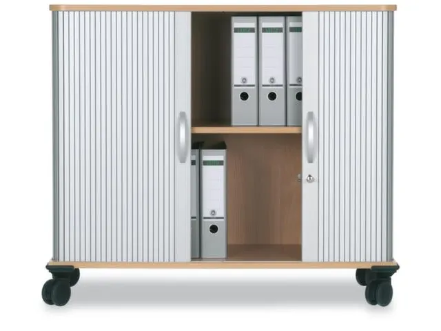 Armoire À Rideaux Transversaux Finition Corps Érable