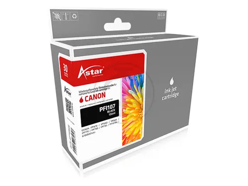 As16028 Astar Canon Pfi107 Ipf Inkt Zwart Rebuilt Chip 130Ml