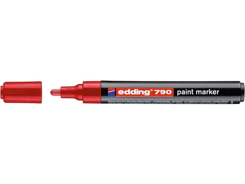 Paintmarker edding 790 op alcoholbasis 2-3mm rood