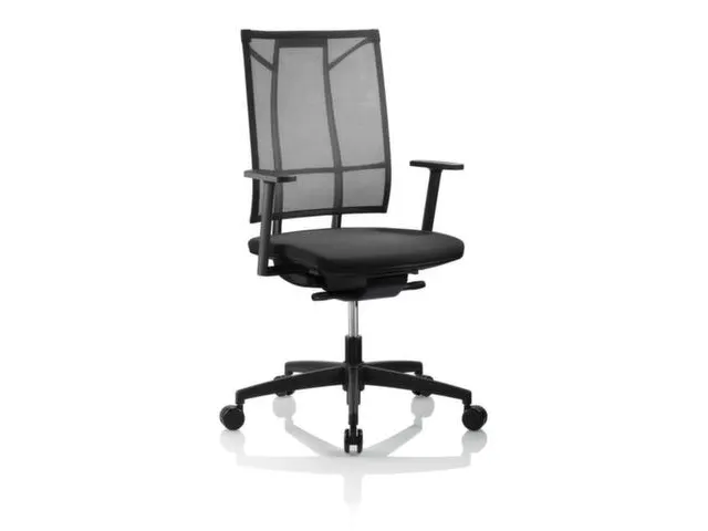 Siège de bureau mécanisme synchrone avec accoudoirs noir