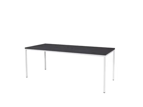Domino Basic Tafel Vaste Hoogte 200x80 houtprint schaduw wit 4-poots