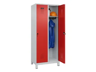 locker,HxBxD 1950x800x500mm,2vak,vak B 400mm,draaigrendel,voeten - 1