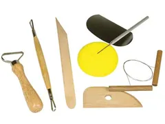 Basisset klei gereedschap, set met 6 stuks