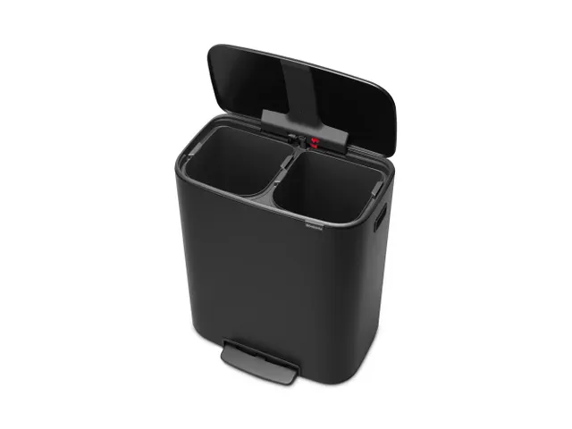 Afvalbak Bo Pedaalemmer 2x30 Liter Mat Zwart