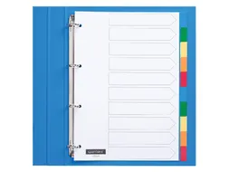 Tabbladen Quantore A4 4-Gaats 10-Delig Assorti Tabs Pp