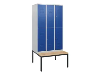 Dubbeldekse dekenkist,HxBxD 1950x900x815mm,3x2vak.,vak B 300mm - 1