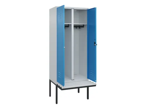 locker voor scheiding van kleding,HxBxD 2120x800x815mm,2vak