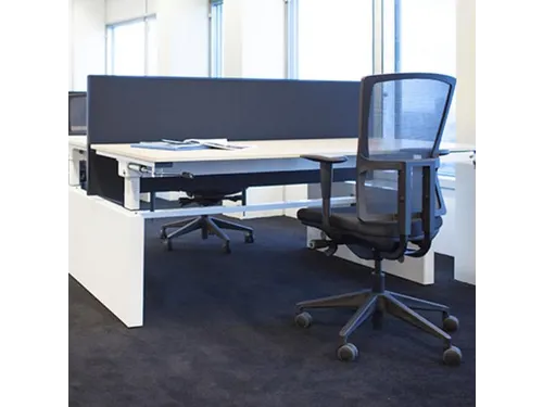 Bureaustoel 300 NEN-EN 1335 Mesh rug zwart kunststof voetkruis Zwart