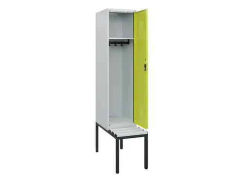 locker met bank,HxBxD 1950x400x815mm,1vak,vak B 400mm,cilinderslot