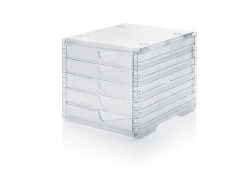 ladeblok,5xDIN C4,Tafelopstelling,HxBxD 255x270x340mm,Polystyreen