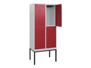 dubbeldekse locker,HxBxD 1950x800x500mm,2x2vak.,vak B 400mm - 2