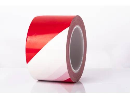 tape,standaardkleur,PVC,rood/wit,band LxB 30mx50mm