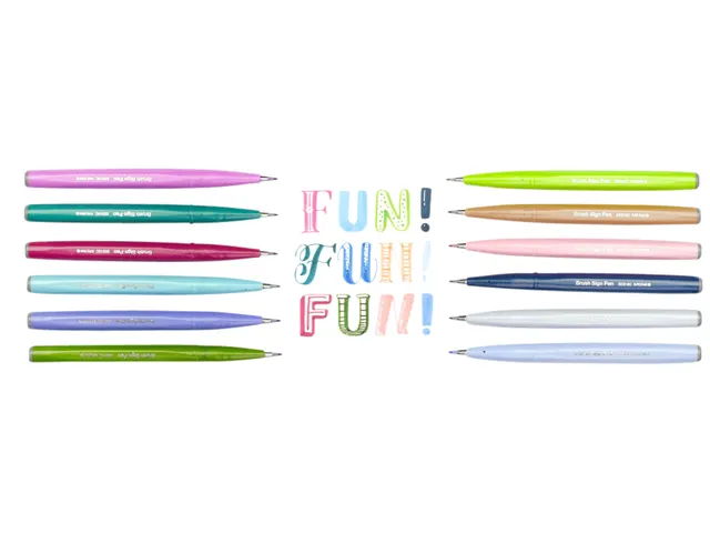 Brushpen Pentel Sign SES15C etui à 12 pastelkleuren