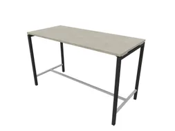 statafel,HxBxD 1070x1800x800mm,hoekig,met 4-voeten donkergrijs