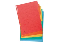 Tabblad glanskarton 225g 5-delig A4 maxi Assorti