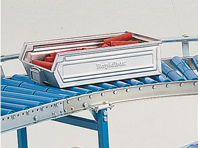 bocht 90 °,v. rollenbaan,draagrol van staal,wiel Ø 50mm,baan B 600mm